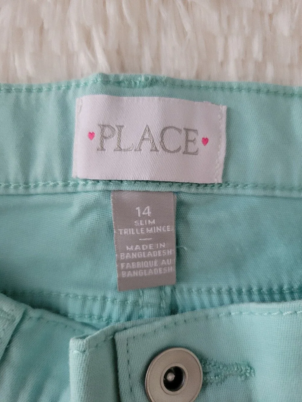 Children's Place Bundle 3 Bermeda Shorts Olive, Teal, Purple Girls Size 14 Slim